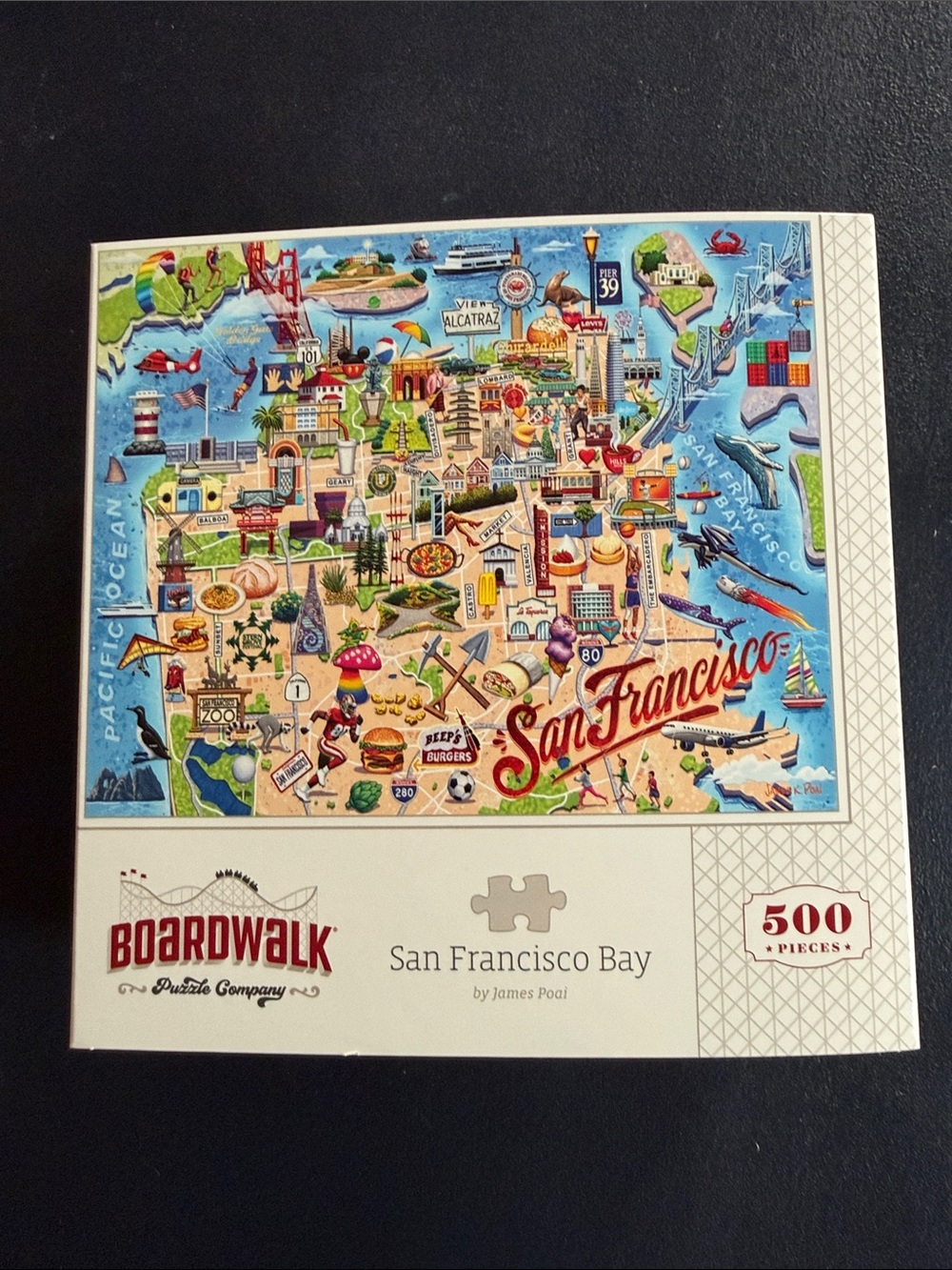 BoardWalk San Francisco Bay 500-Piece Jigsaw Puzzle - Colorful
